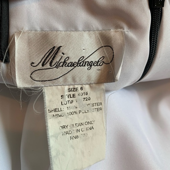 Michaelangelo • Black & White Satin Gown - Picture 8 of 10